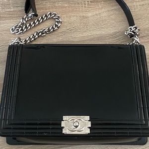 Chanel Reverso Boy Flap Bag Glazed Calfskin